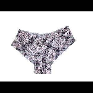Victoria's Secret Large Multicolor Plaid Print Cheeky Hipster NWT